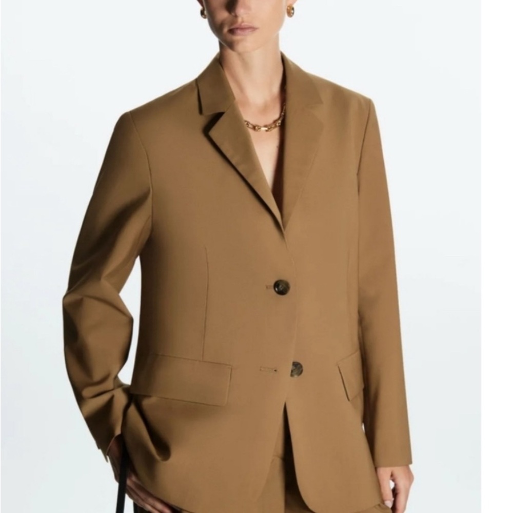 COS Tan Oversized Wool Blazer